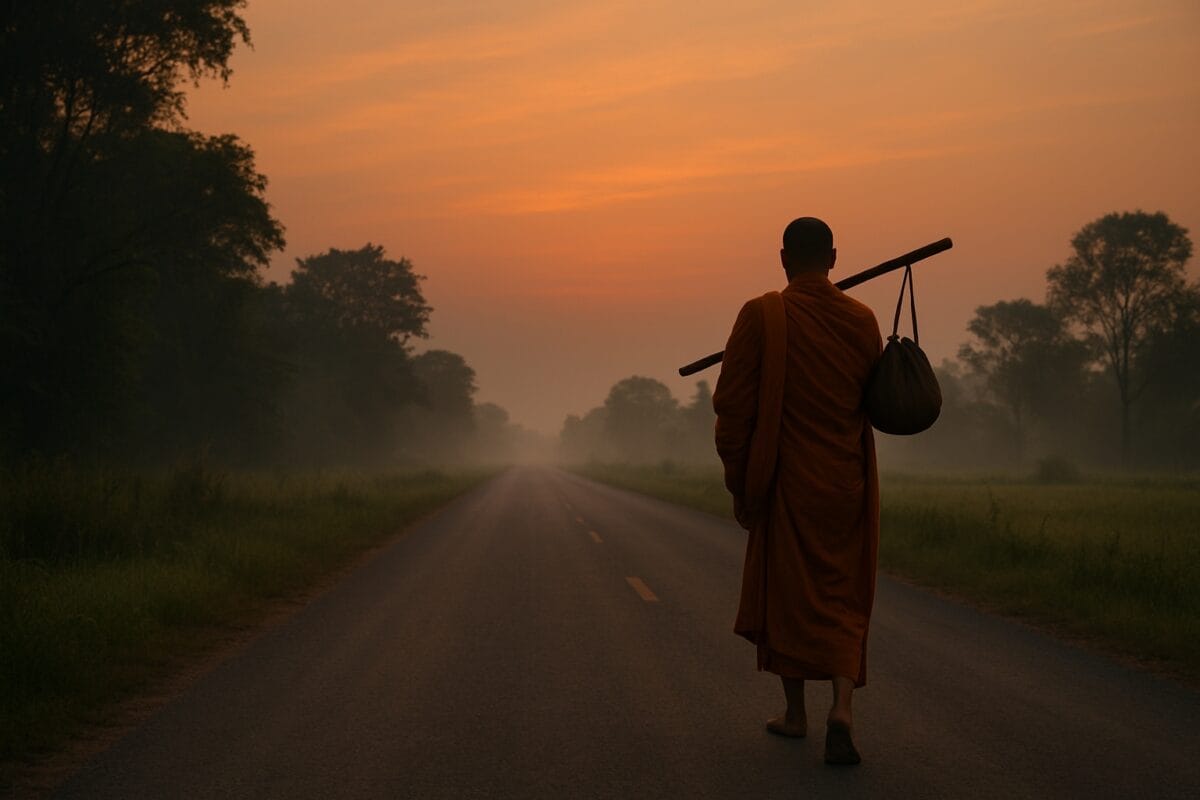 Thailand Poet Monk on Path